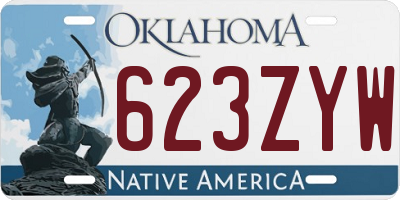 OK license plate 623ZYW
