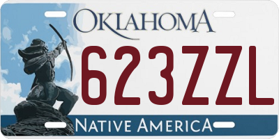 OK license plate 623ZZL