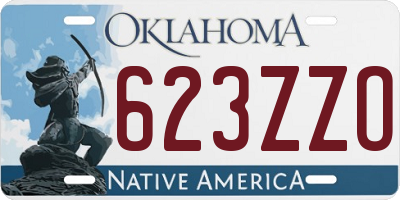 OK license plate 623ZZO