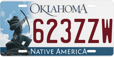 OK license plate 623ZZW