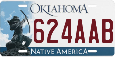 OK license plate 624AAB