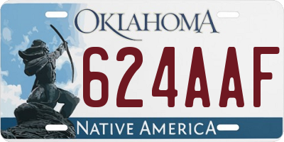 OK license plate 624AAF