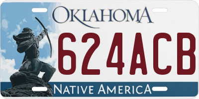 OK license plate 624ACB