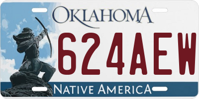 OK license plate 624AEW