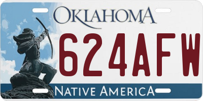 OK license plate 624AFW