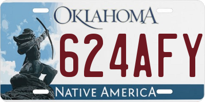 OK license plate 624AFY