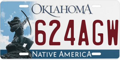 OK license plate 624AGW