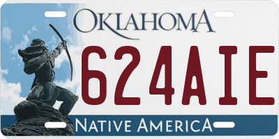 OK license plate 624AIE