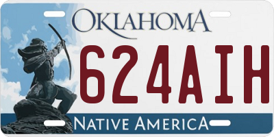 OK license plate 624AIH