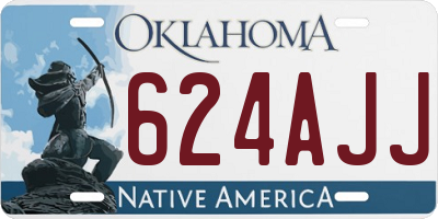 OK license plate 624AJJ