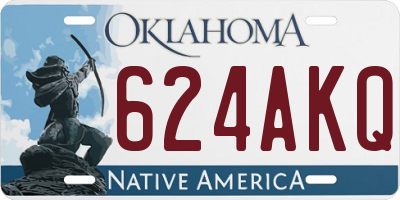 OK license plate 624AKQ