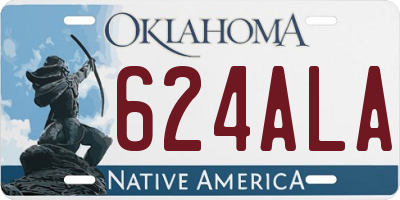 OK license plate 624ALA