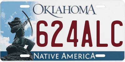 OK license plate 624ALC