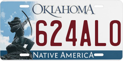 OK license plate 624ALO
