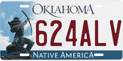 OK license plate 624ALV
