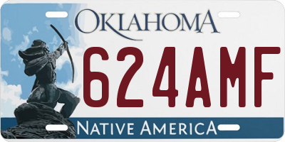 OK license plate 624AMF