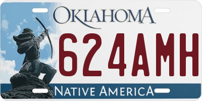 OK license plate 624AMH