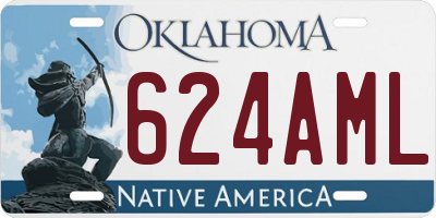 OK license plate 624AML