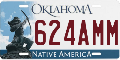 OK license plate 624AMM