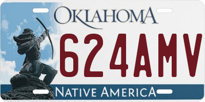 OK license plate 624AMV