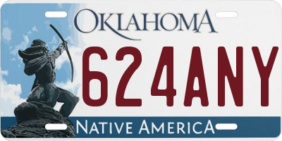 OK license plate 624ANY
