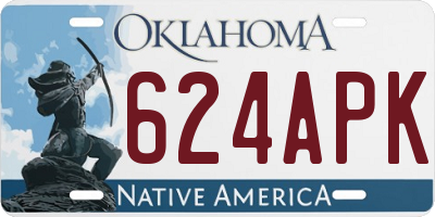 OK license plate 624APK