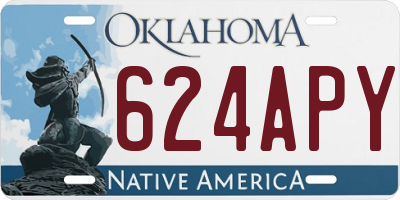 OK license plate 624APY