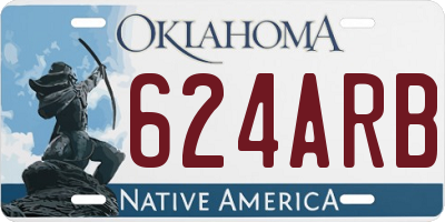 OK license plate 624ARB