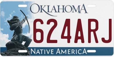 OK license plate 624ARJ