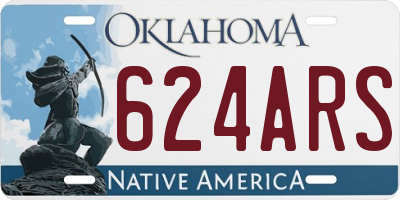 OK license plate 624ARS