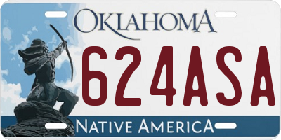 OK license plate 624ASA