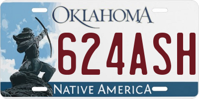 OK license plate 624ASH