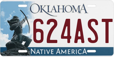 OK license plate 624AST