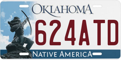 OK license plate 624ATD
