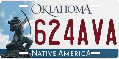 OK license plate 624AVA