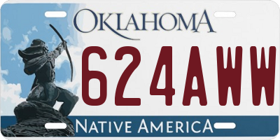 OK license plate 624AWW