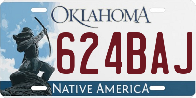 OK license plate 624BAJ