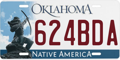 OK license plate 624BDA