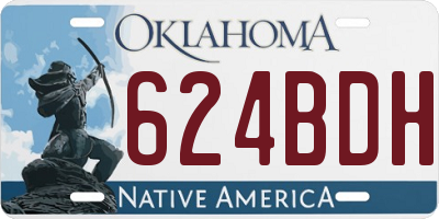 OK license plate 624BDH