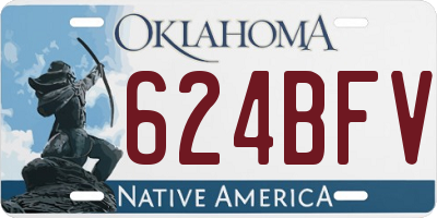 OK license plate 624BFV