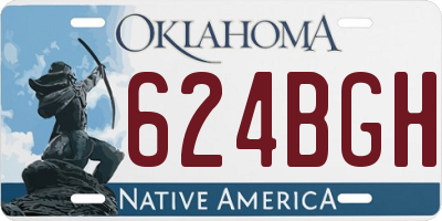 OK license plate 624BGH