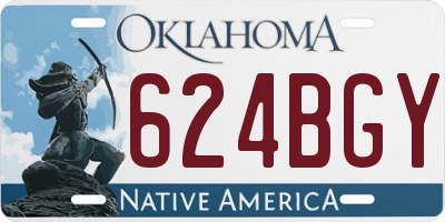 OK license plate 624BGY