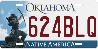OK license plate 624BLQ