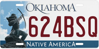OK license plate 624BSQ