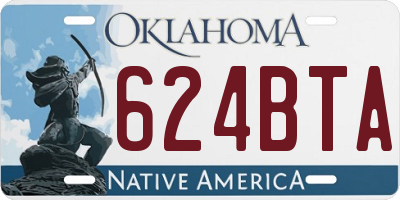 OK license plate 624BTA