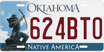 OK license plate 624BTO