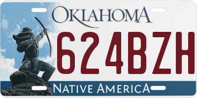 OK license plate 624BZH