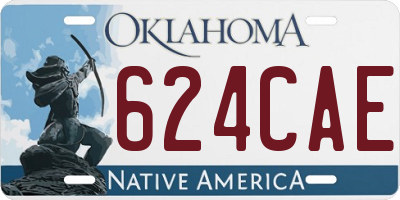 OK license plate 624CAE