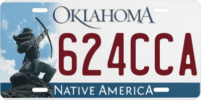 OK license plate 624CCA