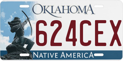 OK license plate 624CEX